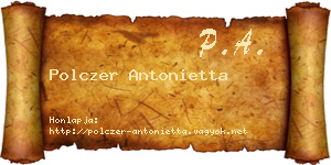 Polczer Antonietta névjegykártya